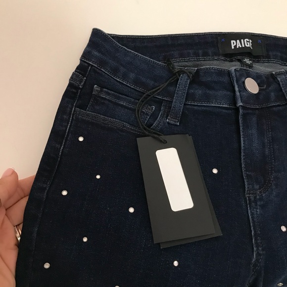 Paige Verdugo Embellished Mid-Rise Skinny Jeans - Picture 4 of 7